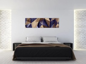 Obraz - 3D drewniane trójkąty (170x50 cm)
