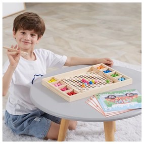 Viga drewniana gra kulki złap i dopasuj układanka montessori