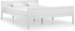 Białe łóżko z litego drewna sosny 120x200 B4-B73