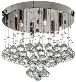 LAMPA KRYSZTAŁOWA SUFITOWA PLAFON KRYSZTAŁ APP786-6C CHROM