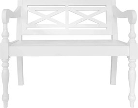Biała drewniana ławka - Faris