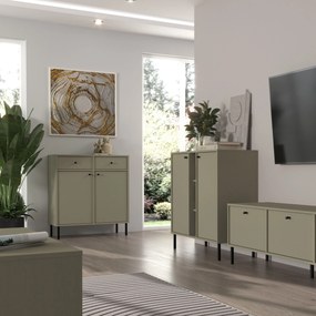 Komoda TORINO 84 cm do Salonu Sypialni Odcienie zieleni