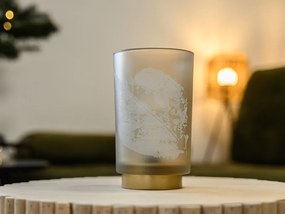 Różowa lampka LED ze szkła PINNY, 15 cm