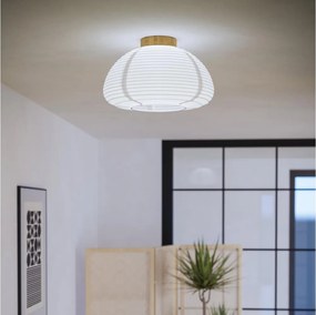 Eglo 44063 - Lampa sufitowa SUMMERHILL 1xE27/40W/230V średnica 40 cm biała/beżowa