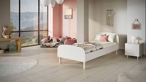 Pojedyncze skandynawskie łóżko z materacem 90x200cm - Inver 4X