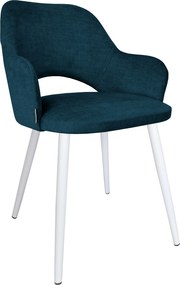 Krzesło Milano tkanina Vogue noga metalowa : Kolor nogi - Biały stożek, Kolor tkaniny - VOGUE - VOGUE 13, Typ siedziska - Siedzisko stałe