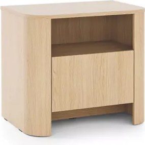 Szafka nocna Solvero z szufladą i półką – nowoczesny design, dąb vicenza/kaszmir