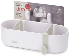 Biała plastikowa półka łazienkowa bez wiercenia Duo – Joseph Joseph