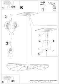 Czarna lampa wisząca ø 110 cm Elliot – Nice Lamps