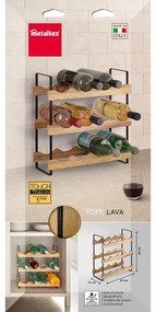 Drewniany stojak na wino liczba butelek 12 York – Metaltex