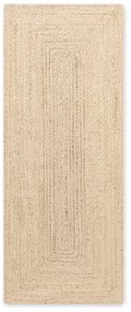 Dwustronny chodnik z juty tkany ręcznie w jasnym naturalnym kolorze 80x200 cm Sharmila Natural White – Hanse Home