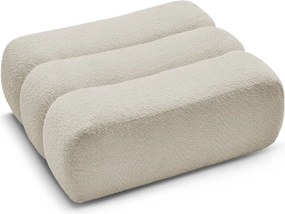 Beżowy podnóżek z materiału bouclé Azra – Bobochic Paris