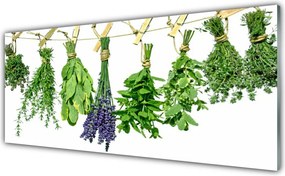 Panel Szklany Płatki Kwiatów i Zioła