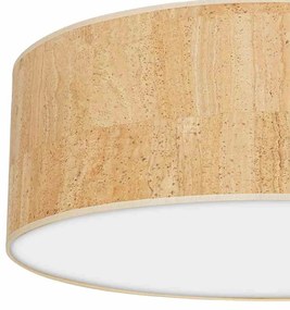 Lampa sufitowa korek, okrągła, biała CORK White/Cork 3xE27 Ø60cm
