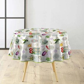 Obrus zmywalny z PCV ø 160 cm Vegetalia – douceur d'intérieur