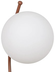 Lampa stołowa w biało-brązowym kolorze ze szklanym kloszem (wysokość 43 cm) Yay – Opviq lights