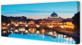 Obraz na płótnie Zachód Słońca nad Tybrem