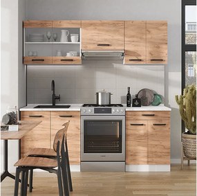 Moduł kuchenny gold power dąb/biały 200x60x81.6 r-line