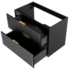 Szafka wisząca podumywalkowa czarna mat 80 x 46 cm ASTROS Black