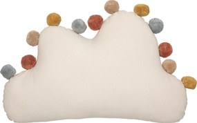 Poduszka ozdobna z pomponami CHMURKA, 30 x 50 cm