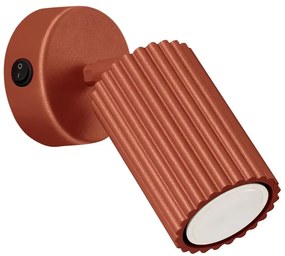 Nowoczesny kinkiet z włącznikiem w kolorze ochra - D291-Melson
