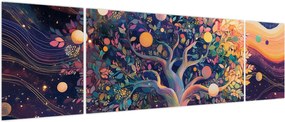 Obraz – Fioletowe drzewo pełne energii (170x50 cm)
