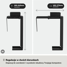 Uchwyt na komputer PC Holder czarny
