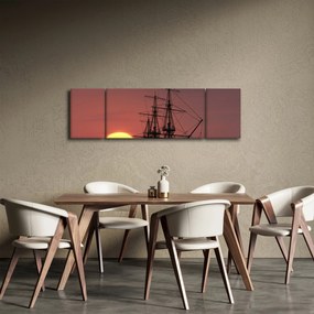 Obraz - Średniowieczny statek (170x50 cm)