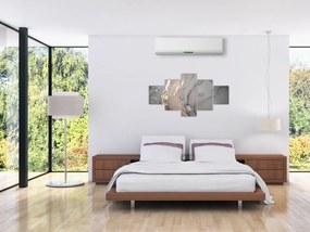 Obraz - Szaro - złoty marmur (125x70 cm)