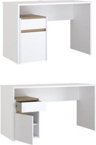 Biurko z szafką Modultrick 111-M961 białe 110 cm