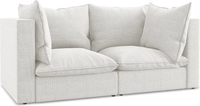 Modułowa sofa 2-osobowa - z tkaniny bouclé - biały - MANAO