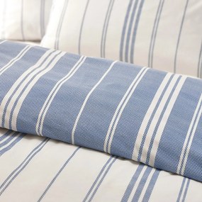 Biało-niebieska pościel dwuosobowa 230x220 cm Harbour Stripe – Catherine Lansfield