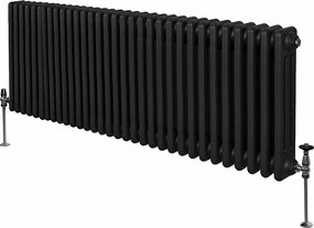 Tradycyjny grzejnik 3-kolumnowy - 600 x 1462 mm - czarny