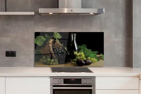 Panel szklany do Kuchni Winiarski Kosz z Winogronami