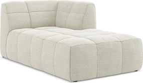 Szezlong prawostronny - z tkaniny bouclé - piaskowy - ALOHA