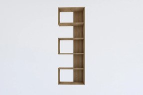 Nowoczesny regał na książki – wys. 150 cm – dąb szafirowy – płyta wiórowa pokryta melaminą