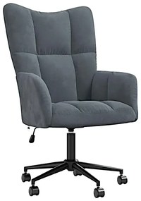 Fotel do biurka glamour ciemnoszary T4-S62