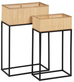 Rattanowe kwietniki 2 szt. (wysokość 80 cm) – Ixia