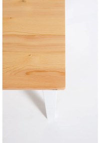 Rozkładany stół sosnowy z białą konstrukcją Bonami Essentials Brisbane, 120(200)x70 cm