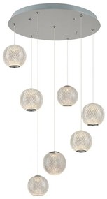 Lampa wisząca LED na lince CREMONA 7xLED/5W/230V 3000K matowy chrom