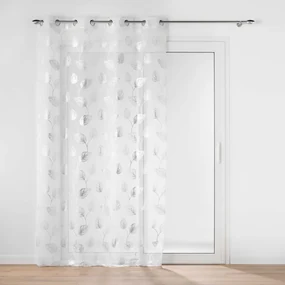 Firanka w biało-srebrnym kolorze 140x280 cm Edelia – douceur d'intérieur