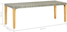 Trwała ławka ogrodowa szara F7-P99