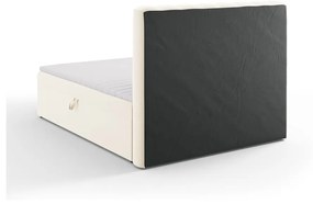 Beżowe łóżko boxspring ze schowkiem 160x200 cm Gina – Milo Casa