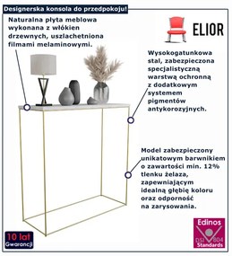 Konsola do przedpokoju beton + złoty B1-H95