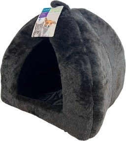 Pluszowe legowisko dla psa/kota HUISE 40x35 cm, czarne