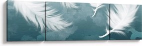 Obraz - Białe pióro (170x50 cm)