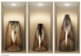 Zestaw 3 naklejek 3D Ambiance Wooden Vases