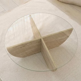 Stolik konferencyjny Lily Travertine