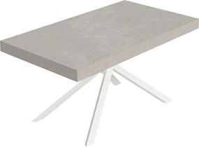 Stół rozkładany Niket kaszmirowy 160/244x80 cm z białymi nogami