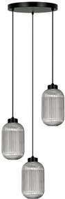 Wisząca lampa z długimi kloszami grafitowa N1-S00